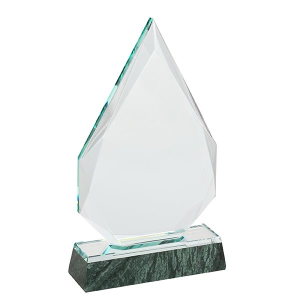 מגן הוקרה מקריסטל עם בסיס אבן